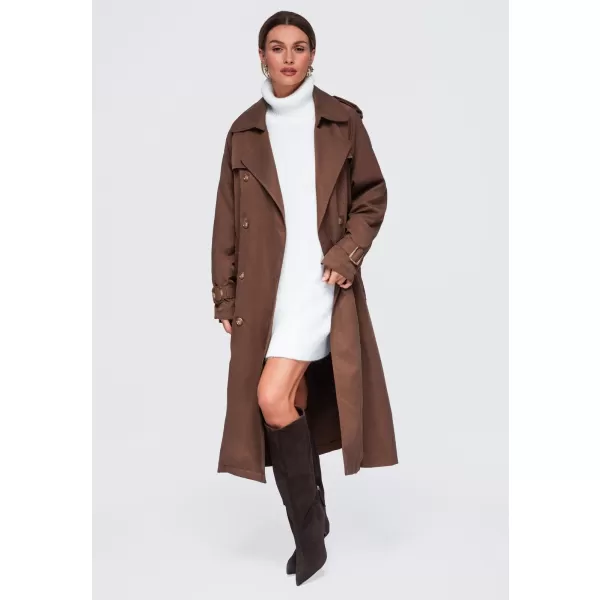  Dámsky kabát OMBRE OW-COLC-0121 BROWN 