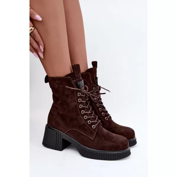  Dámske členkové topánky VINCEZA 67009 BROWN 