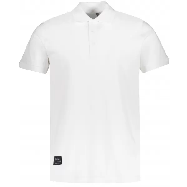 Pánske tričko s golierom ALTISPORT NP/ALMST90601 WHITE 