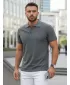 Pánske tričko s golierom DSTREET PX0509 TMAVO ŠEDÁ