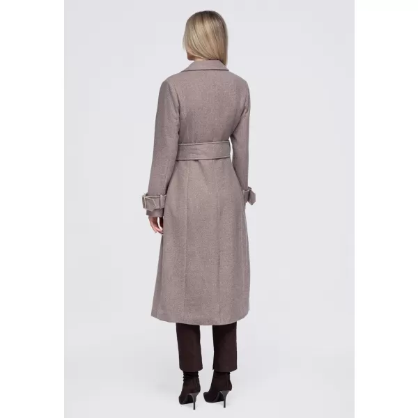  Dámsky kabát OMBRE OW-CT-E0006 COFFEE-COLOURED 