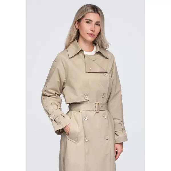  Dámsky kabát OMBRE OW-CT-E0004 BEIGE 