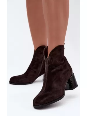Dámske členkové topánky VINCEZA 91178 BROWN
