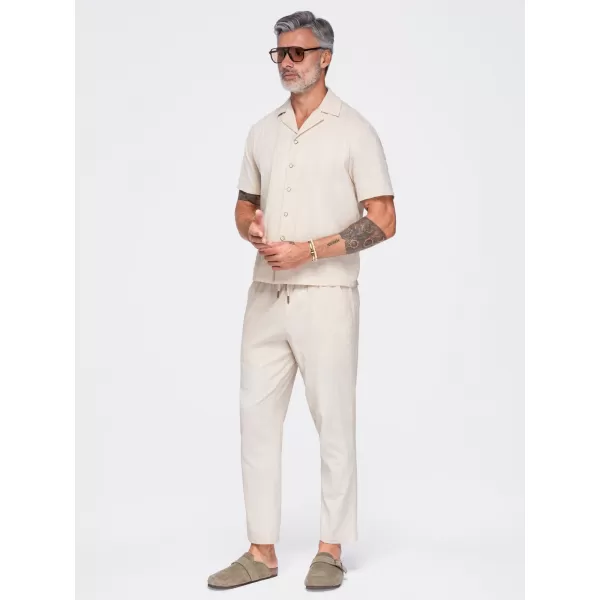  Pánske nohavice OMBRE OM-PACP-0312 CREAM 