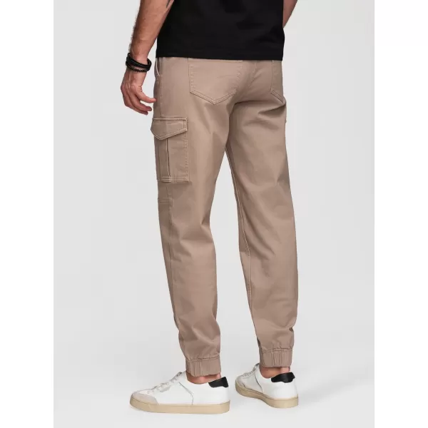  Pánske nohavice OMBRE OM-PAJO-0290 BEIGE 