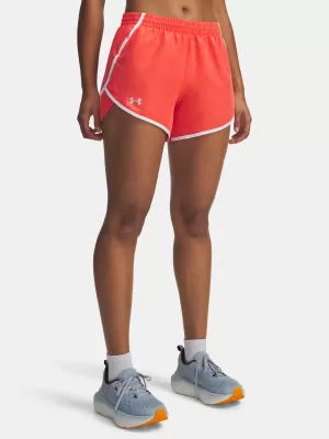 Dámske kraťasy UNDER ARMOUR UA FLY BY 3'' SHORTS 1382438-690 ČERVENÁ