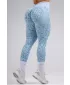 Kompresné push-up legíny s leopardím vzorom NEBBIA PRIMAL 849 BLUE LEOPARD