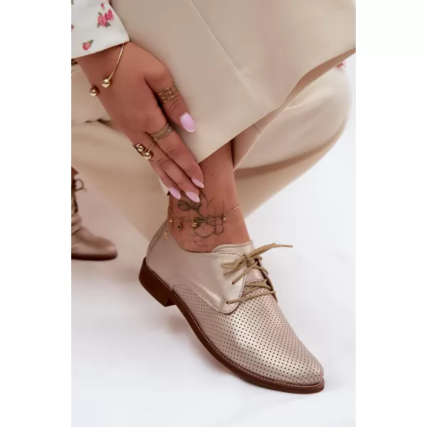  Dámske poltopánky ZAZOO 4238/HOGL GOLD 
