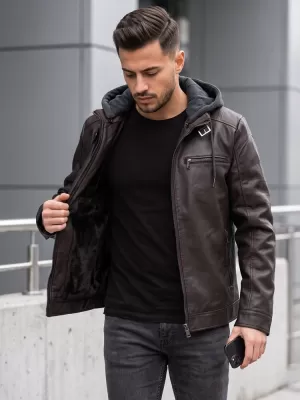 Pánska bunda DSTREET TX5148 HNEDÁ