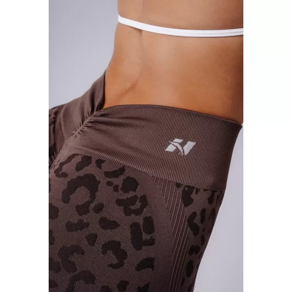  Dámske legíny NEBBIA PRIMAL 849 DARK BROWN LEOPARD 