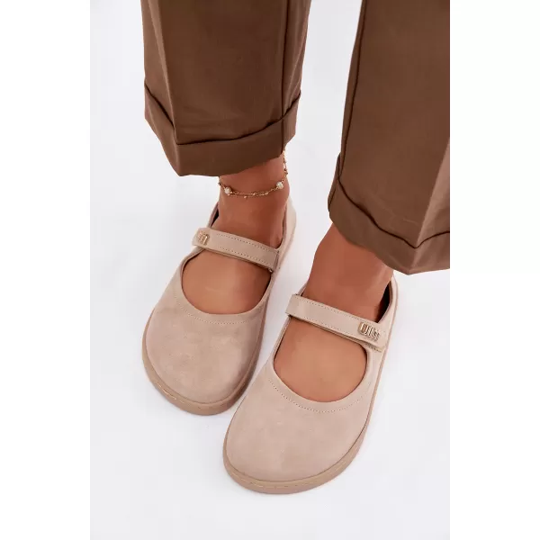  Dámske baleríny ZAZOO 10206 BEIGE 