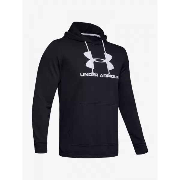 Pánska mikina UNDER ARMOUR SPORTSTYLE TERRY LOGO HOODIE 1348520-001 ČIERNA 
