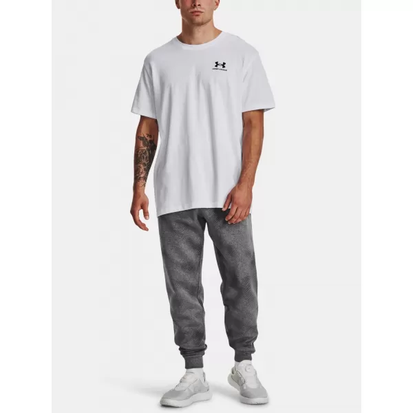  Pánske tepláky UNDER ARMOUR UA RIVAL FLEECE PRINTED JGRS 1379777-025 ŠEDÁ 
