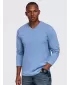 Pánske tričko OMBRE OM-LSBL-0143 LIGHT DENIM