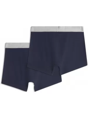 Pánske boxerky PUMA MEN SHINE ELASTIC BOXERS 2P 94780601 BLUE/SILVER