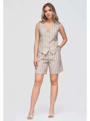 Dámske kraťasy OMBRE OW-ST-E0017 BEIGE