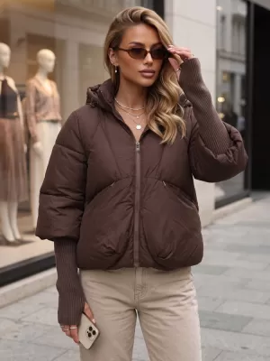 Dámska bunda DSTREET TY5895 HNEDÁ