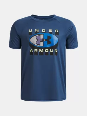 Chlapčenské tričko UNDER ARMOUR B TECH GRAPHIC SS 6009615-498 MODRÁ