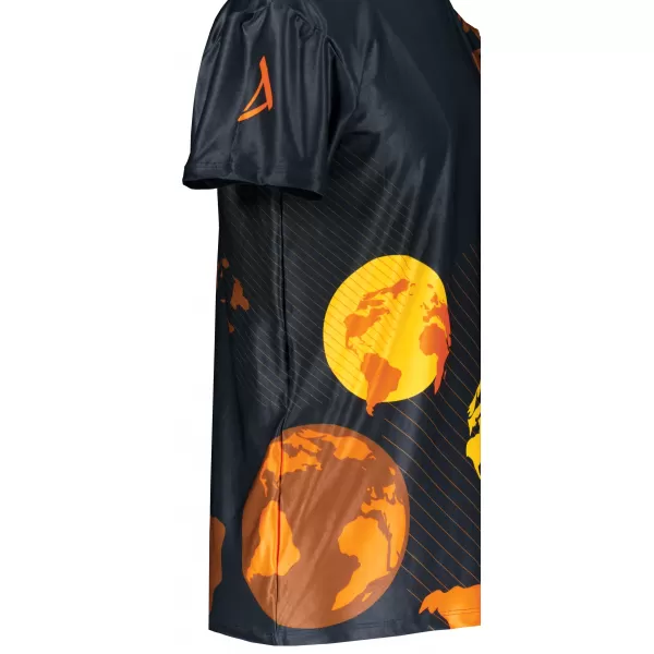  Pánske voľnočasové tričko premium ALTISPORT VOJ/ALM130TR06 ČIERNA-ORANŽOVÁ 