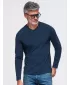 Pánske tričko OMBRE OM-LSBL-0143 NAVY BLUE