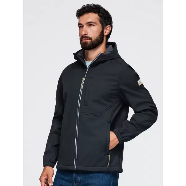  Pánska softshellová bunda OMBRE OM-JANP-0292 BLACK 