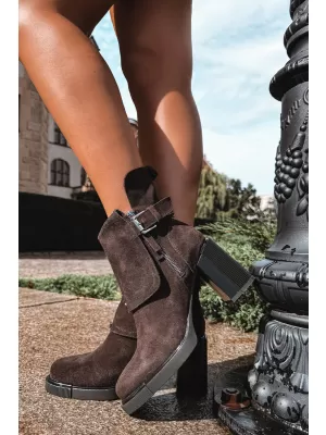Dámske čižmy VINCEZA 91152 CHOCOLATE