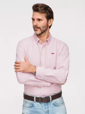 Pánska košeľa OMBRE K703 PINK