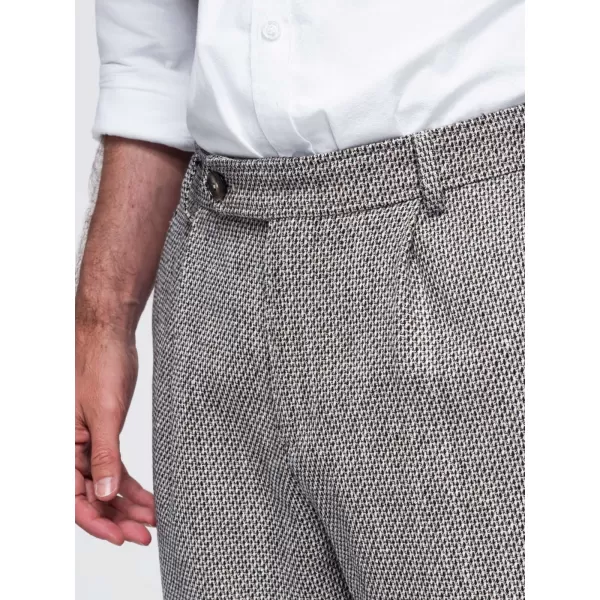  Pánske nohavice OMBRE OM-PACP-0315 BROWN MELANGE 