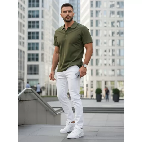  Pánske tričko s golierom DSTREET PX0511 ZELENÁ 