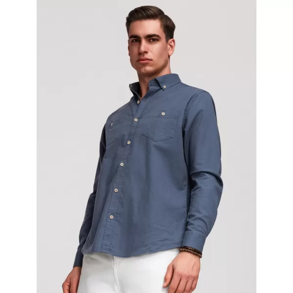  Pánska košeľa OMBRE OM-SHCS-0134 BLUE 