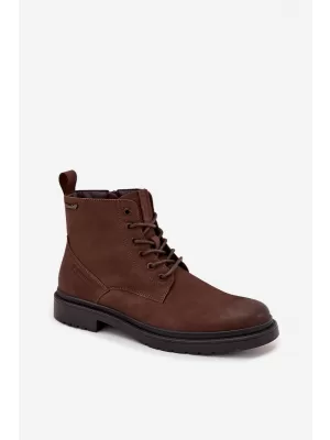 Pánske členkové topánky BIG STAR SHOES OO174149 BROWN/BEIGE