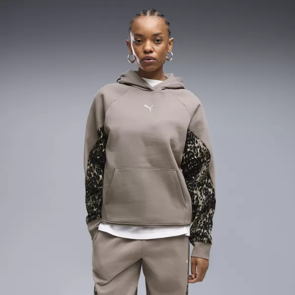  Dámska mikina PUMA SPORT ANIMAL STANDARD HOODIE FL 69400781 MOUSE GRAY 