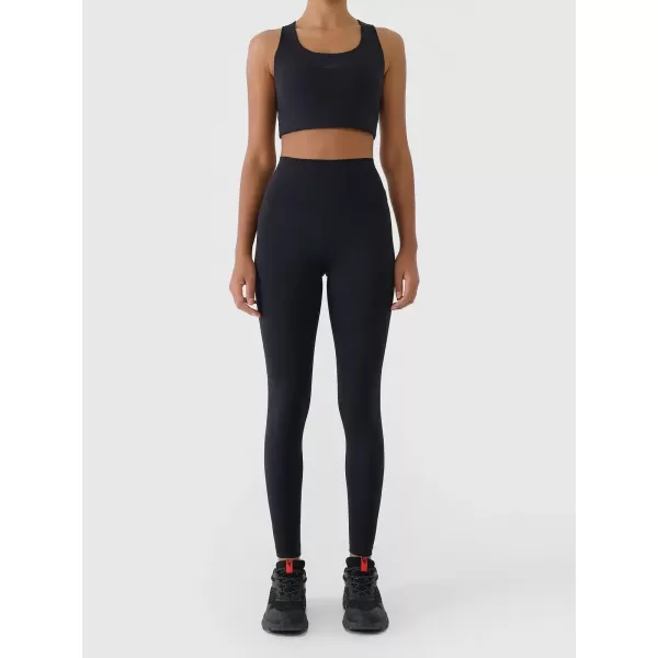  Dámske legíny 4F WAW25TTIGF242 DEEP BLACK 