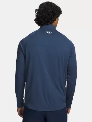 Pánske tričko UNDER ARMOUR UA TECH TEXTURED 1/2 ZIP 1382797-498 MODRÁ