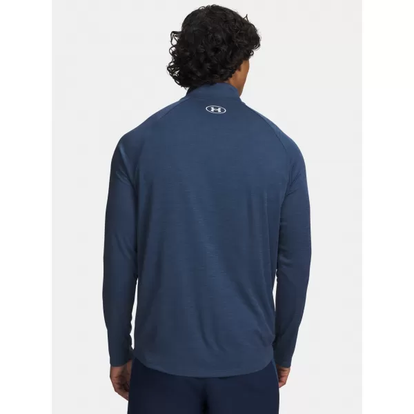  Pánske tričko UNDER ARMOUR UA TECH TEXTURED 1/2 ZIP 1382797-498 MODRÁ 