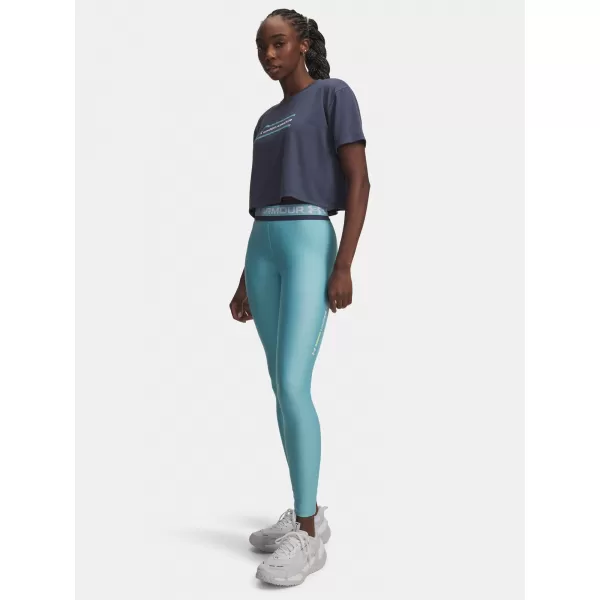  Dámske legíny UNDER ARMOUR TECH BRANDED LEGGING 6009972-425 MODRÁ 