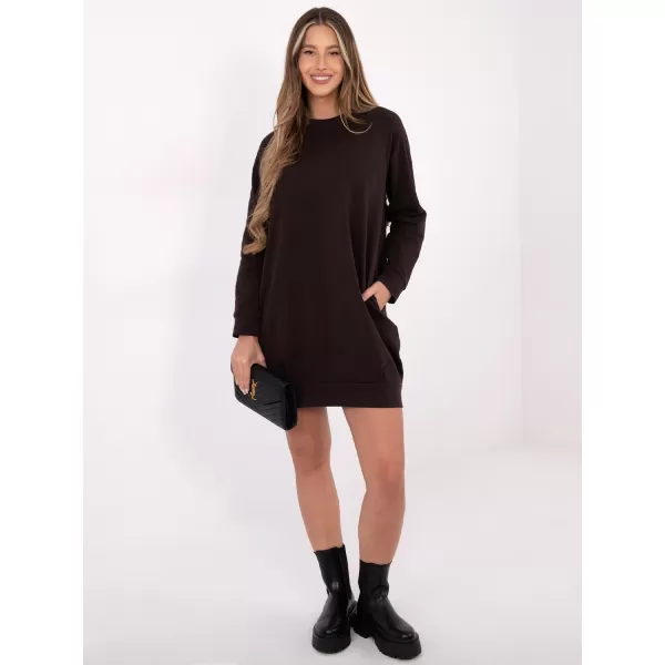  Dámske šaty BASIC FEEL GOOD RV-TU-5184.93P DARK BROWN 