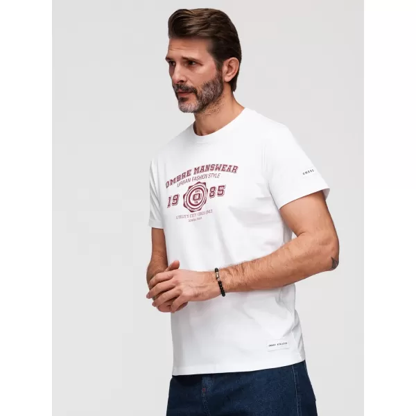  Pánske tričko OMBRE OM-TSPT-0269 WHITE 