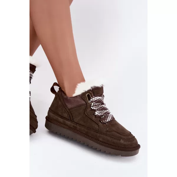  Dámske snehule VINCEZA 97974 CHOCOLATE 