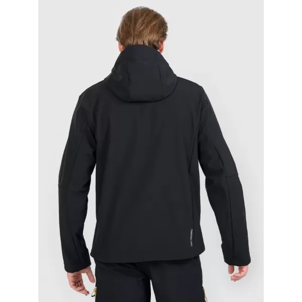  Pánska softshellová bunda 4F RAW25TSOFM506 DEEP BLACK 