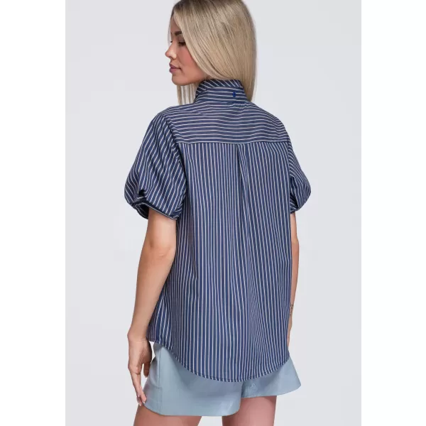  Dámska košeľa OMBRE OW-SH-E0067 NAVY BLUE 