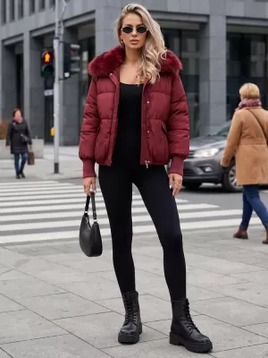 Dámska bunda DSTREET TY5817 BORDOVÁ