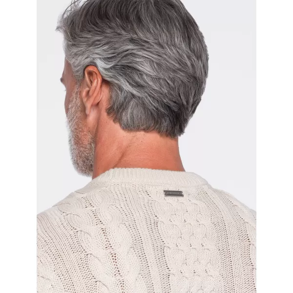  Pánsky sveter OMBRE OM-SWSW-0191 ECRU 