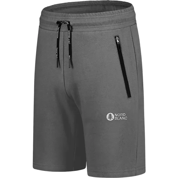  Pánske bavlnené kraťasy NORDBLANC RELAXEDFIT NBSPM8254 ŠEDÁ 