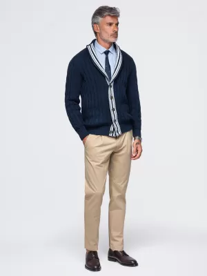 Pánsky kardigan OMBRE OM-SWCD-0196 NAVY BLUE