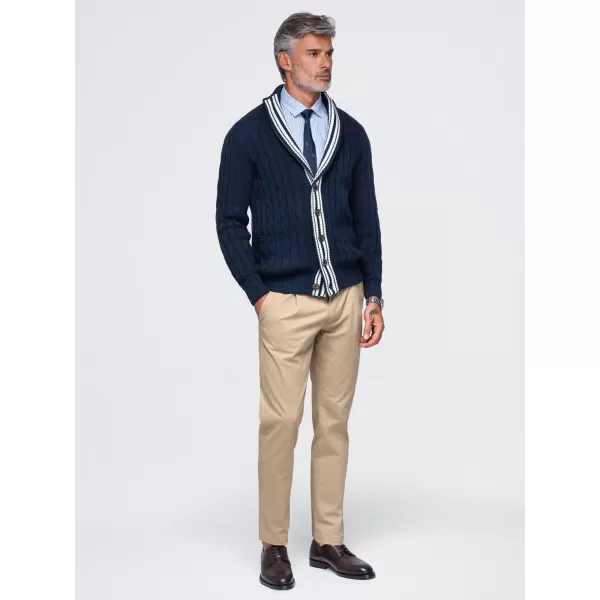  Pánsky kardigan OMBRE OM-SWCD-0196 NAVY BLUE 