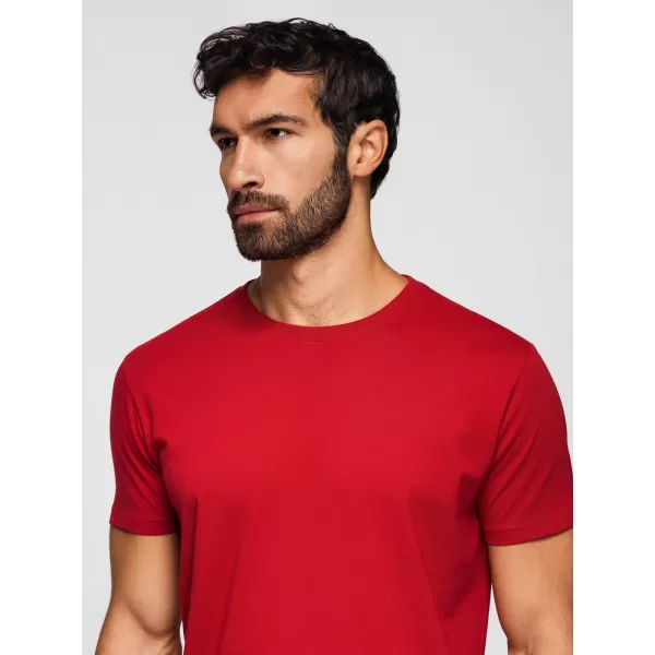  Pánske tričko OMBRE OM-TSBS-0268 BLACK/WHITE/DARK RED 