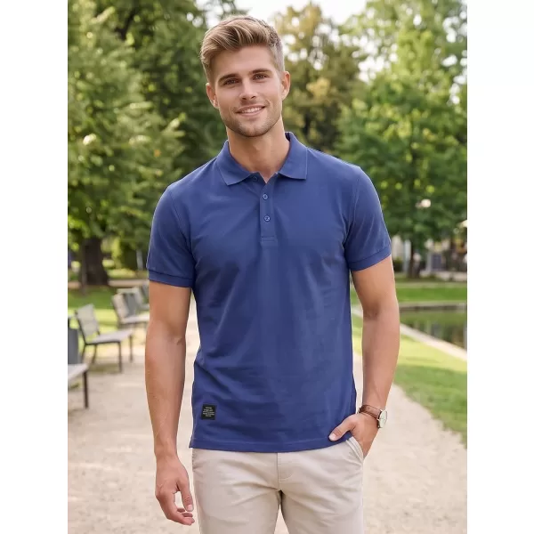  Pánske tričko s golierom ALTISPORT NP/ALMST90601 NAVY 