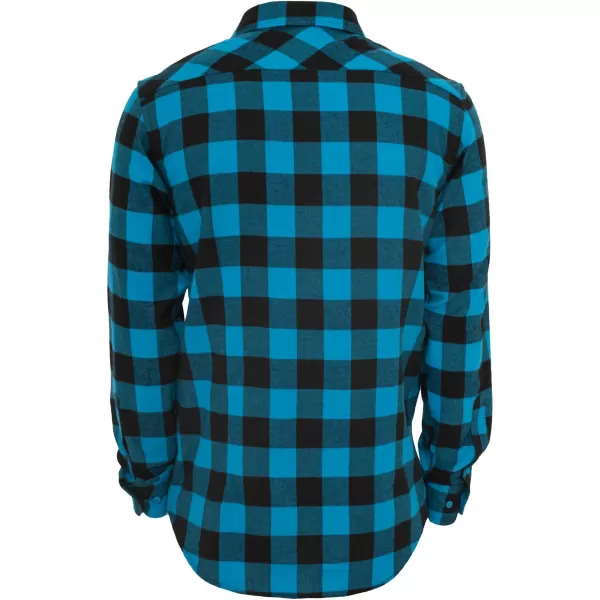  Pánska košeľa URBAN CLASSICS TB297 BLACK/TURQUOISE 