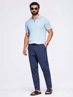 Pánske nohavice OMBRE OM-PACP-0310 NAVY BLUE